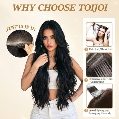 Clip in Hair Extensions Human Hair Remy Balayage Hair Extensions 14Inch