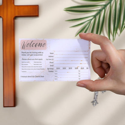 200 Pack Church Visitor Cards 3 X 5 Inches Church Welcome Small Prayer Card Decorative Prayer Request Cards for Church Greeting Praying (Marble)