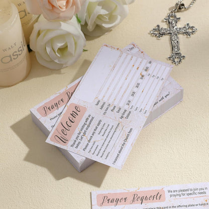200 Pack Church Visitor Cards 3 X 5 Inches Church Welcome Small Prayer Card Decorative Prayer Request Cards for Church Greeting Praying (Marble)