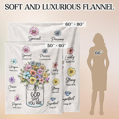 Christian Religious Gifts for Women, Christian Birthday Blanket with Flower