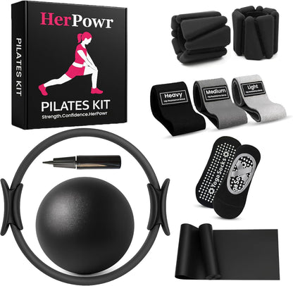 Pilates Kit with Weights, Pilates Kit with Ankle Wrist Weights, Pilates Set, at Home Pilates Kit, Pilates Sets for Women, Pilates Essential Kit, Pilates Accessories, Pilates Workout Sets