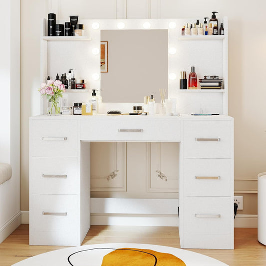Makeup Vanity Desk (Bright White)