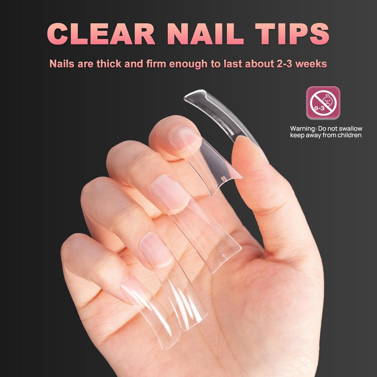 Duck Nail Tips - 120Pcs Extra Long Duck Feet Style