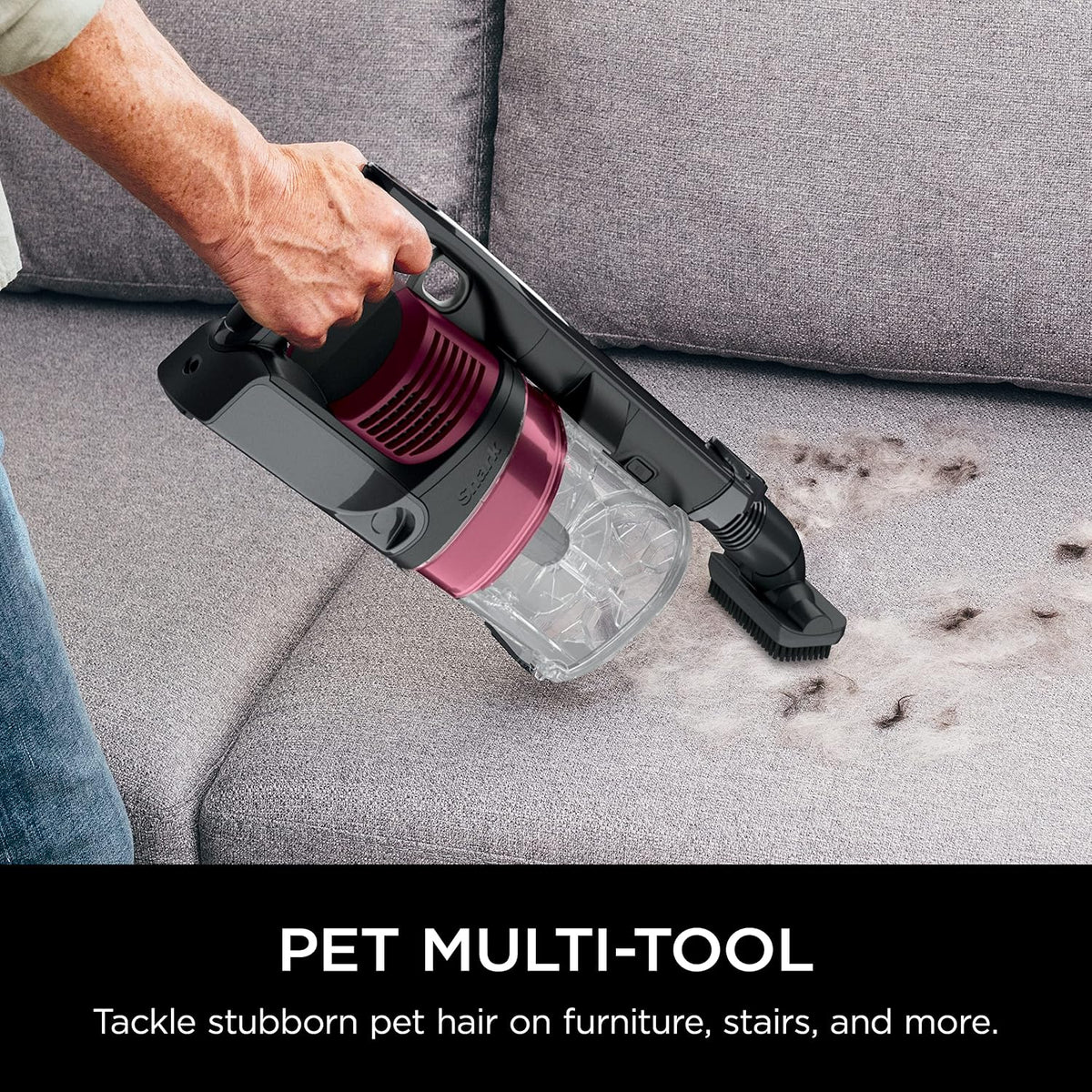 Shark Pet plus Cordless Stick Vacuum, Raspberry, IZ163H