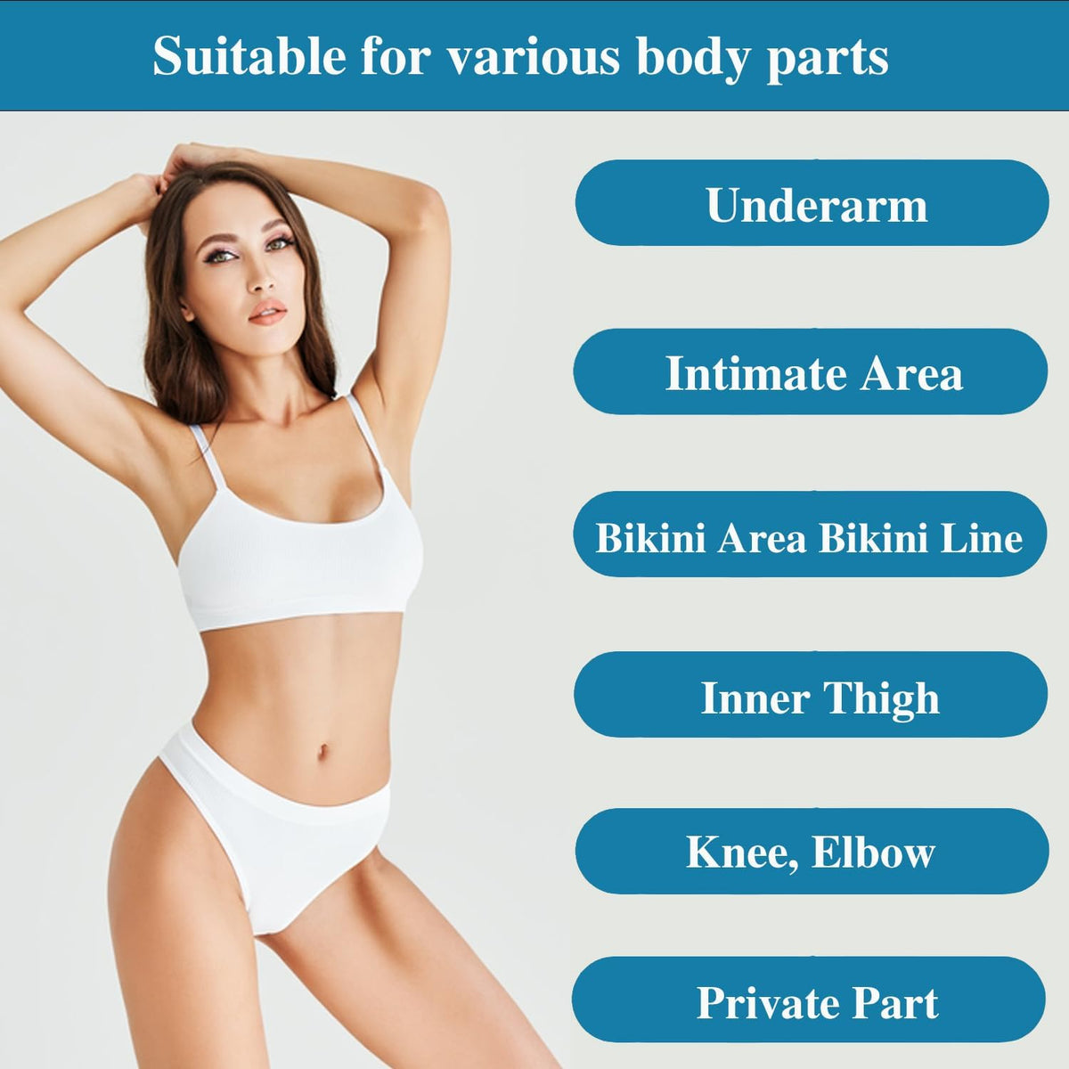 Intimate Areas Skin Lightening Cream Bleaching Cream for Body Sensitive Intimate Area, Private Parts, Underarm, Knees, Elbows, Inner Thigh, Bikini Areas, Bikini Line, Natural Skin Whitening.