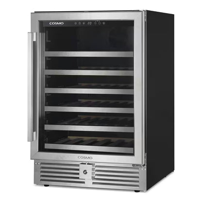 Lumin Collection 24 In. 52-Bottle Single Zone Compressor Wine Cooler, Digital Controls, LED Lighting, Stainless Steel