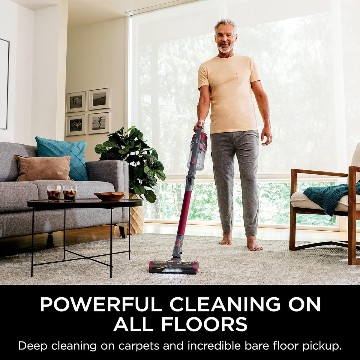 Shark Pet plus Cordless Stick Vacuum, Raspberry, IZ163H