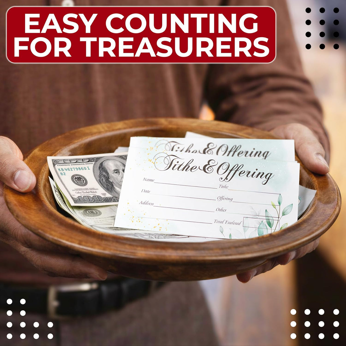 Tithes and Offering Envelopes for Church, 200 Count, 6.3 X 3.1 In