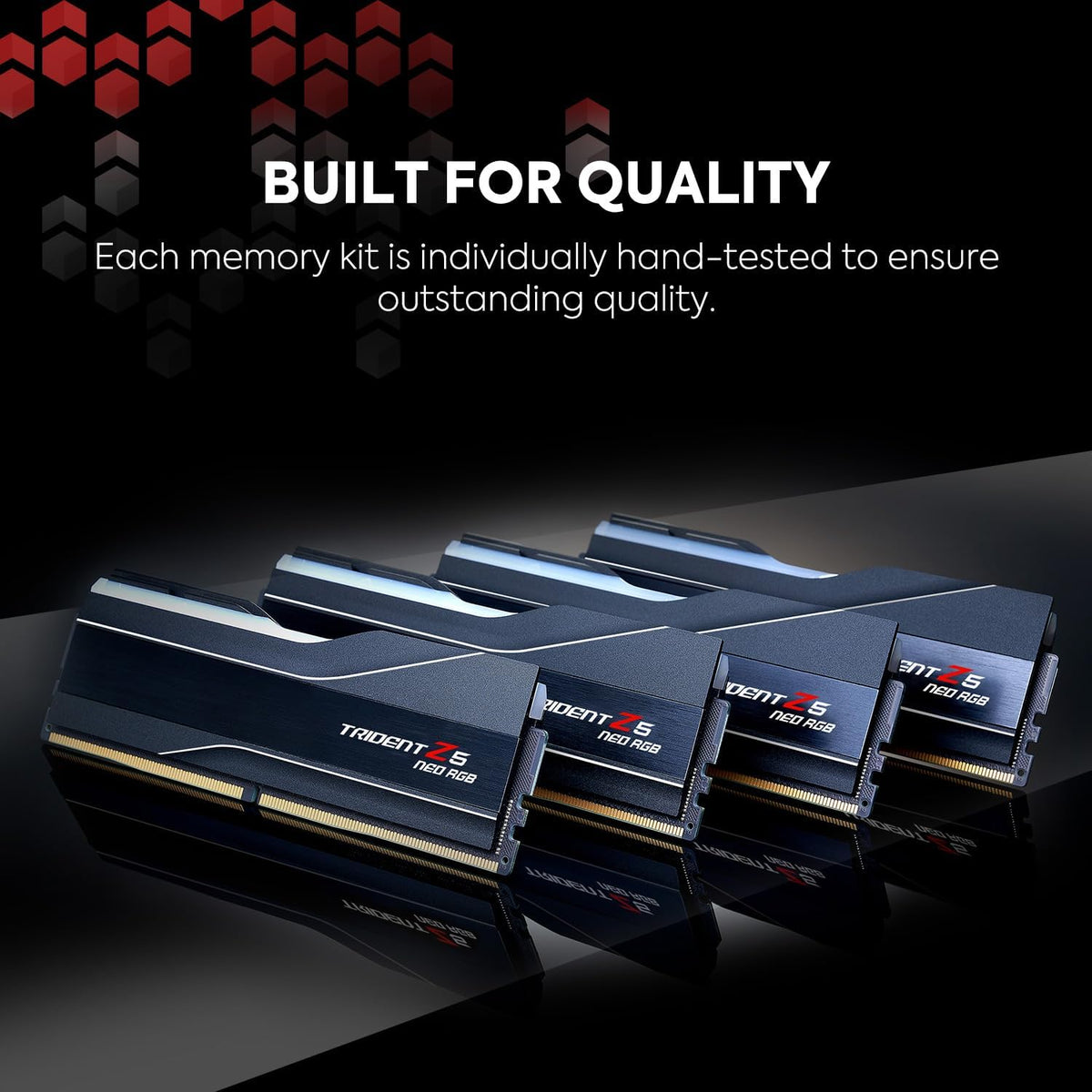 Trident Z5 Neo RGB Series DDR5 RAM (AMD EXPO) 256GB (4X64Gb) up to 6000Mt/S* CL36-44-44-96 1.25V Desktop Computer Memory U-DIMM - Matte Black (F5-6000J3644D64GX4-TZ5NR)