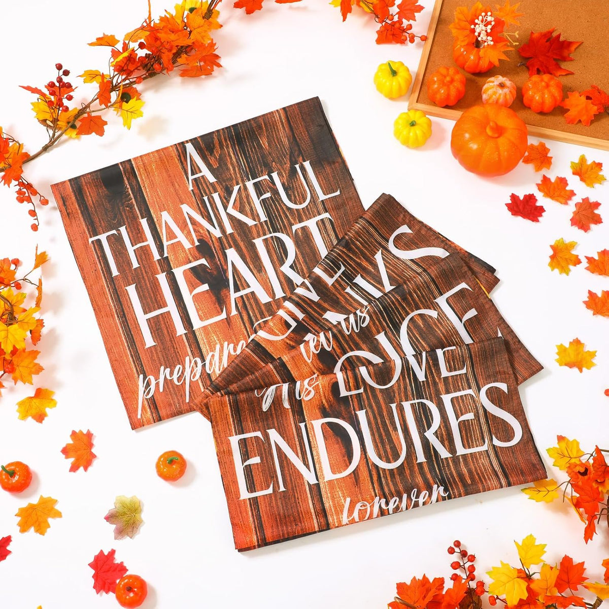 4 Pcs Fall Sanctuary Banners Retro Style 2 X 6 Feet Scripture