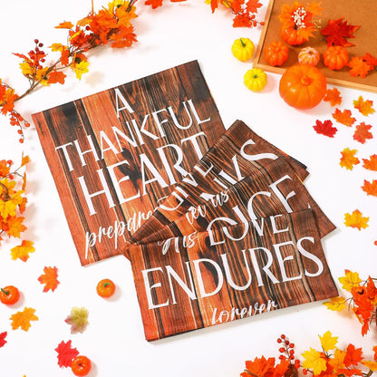4 Pcs Fall Sanctuary Banners Retro Style 2 X 6 Feet Scripture
