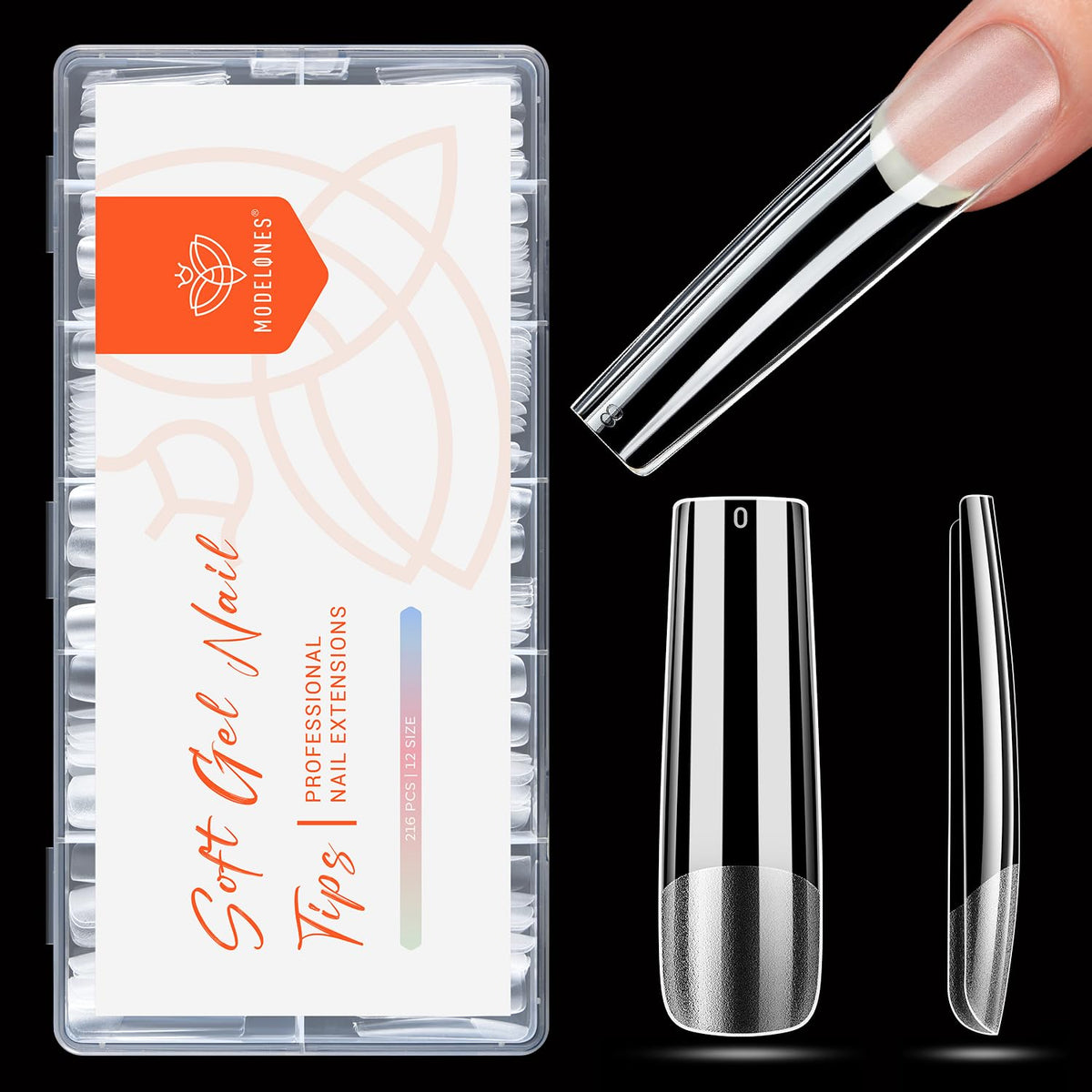 Long Square Nail Tips Pre-Shaped Xxl Soft Gel Fake Nails False