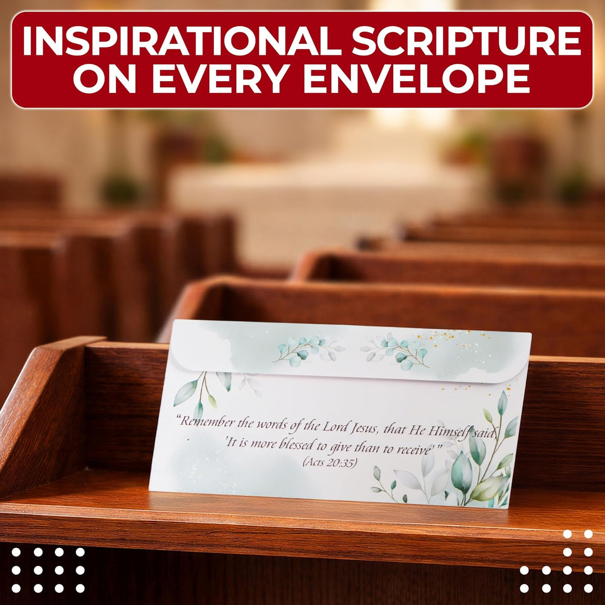 Tithes and Offering Envelopes for Church, 200 Count, 6.3 X 3.1 In