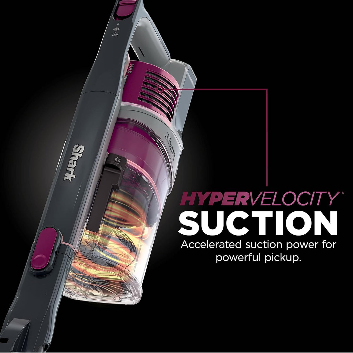 Shark Pet plus Cordless Stick Vacuum, Raspberry, IZ163H